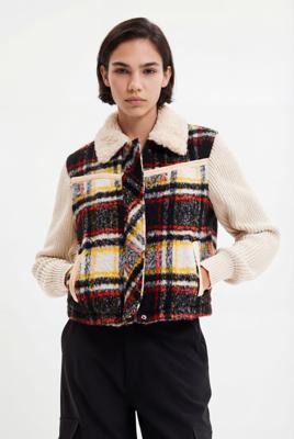 Truckerjack met schapenvacht - WHITE - XL