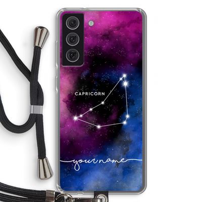 Sterrenbeeld - Donker: Samsung Galaxy S21 FE Transparant Hoesje met koord