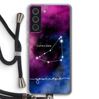 Sterrenbeeld - Donker: Samsung Galaxy S21 FE Transparant Hoesje met koord