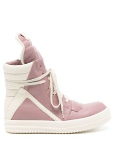 Rick Owens baskets Lido Geobasket en cuir - Rose