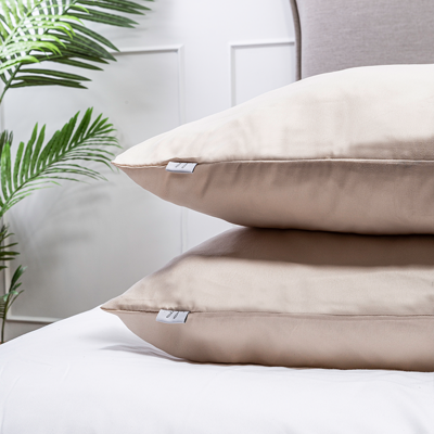 2- Pack Kussensloop Luna Uni - Off White - Luna Bedding - - Microvezel - Dekbed-Discounter.nl