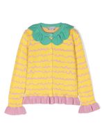 Stella McCartney Kids cardigan en maille intarsia - Jaune - thumbnail