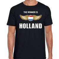 The winner is Holland / Nederland t-shirt zwart voor heren