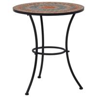 Bistrotafel mozaek 60 cm keramiek oranje en grijs