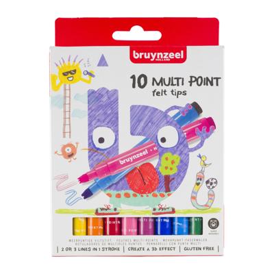Bruynzeel Kids Multi Point viltstiften - 10 stuks