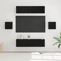 Tv-meubelset 6 pcs Zwart eiken 60 x 30 x 30 cm Bewerkt hout