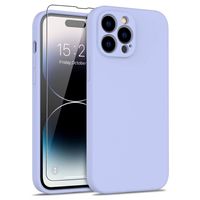 Lunso - iPhone 15 Pro Max - Hoesje Flexibel silicone Backcover - Lila