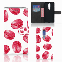 Nokia 3.1 Plus Book Cover Pink Macarons - thumbnail