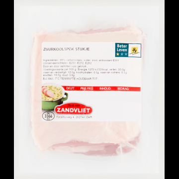 Zandvliet Zuurkoolspek Stukje ca. 250g bij Jumbo