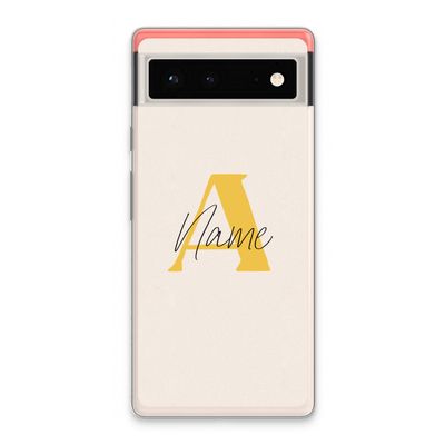 Amber Script: Google Pixel 6 Transparant Hoesje
