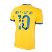 Zweden Retro Voetbalshirt 1970's + Ibrahimovic 10 (Photo Style) - thumbnail