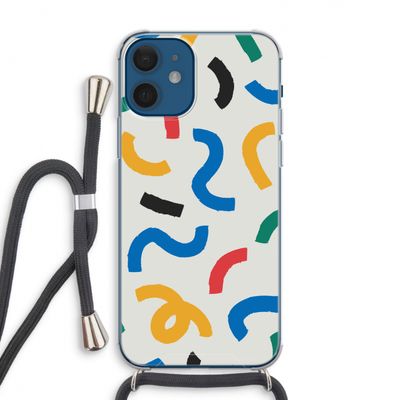 Illustratieve pop 2: iPhone 12 Transparant Hoesje met koord