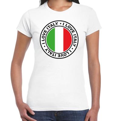 Verkleed T-shirt voor dames - Italie - wit - supporter - themafeest