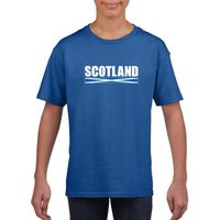 Blauw Schotland supporter t-shirt voor kinderen - thumbnail