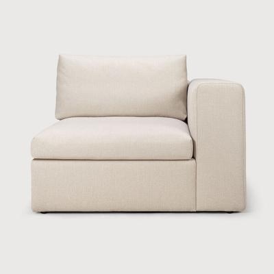 Ethnicraft Modulaire Bank 'Mellow' Hoek Arm Links, kleur Off White