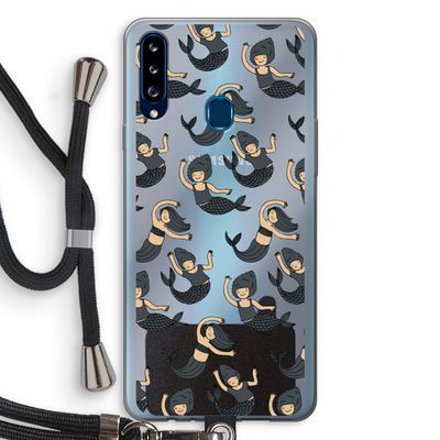 Zeemeermin: Samsung Galaxy A20s Transparant Hoesje met koord