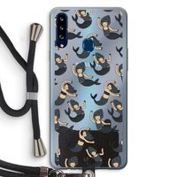 Zeemeermin: Samsung Galaxy A20s Transparant Hoesje met koord