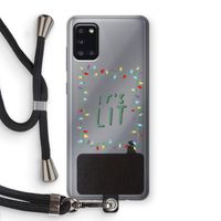 It's Lit: Samsung Galaxy A31 Transparant Hoesje met koord