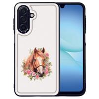 Samsung Galaxy A17 Paard | TPU Hoesje | Zwarte Randen PU Kunstleer Achterkant Bescherming