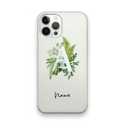 Green Brush: iPhone 12 Pro Max Transparant Hoesje