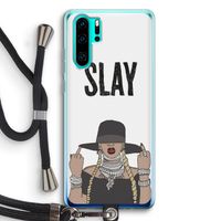 Slay All Day: Huawei P30 Pro Transparant Hoesje met koord