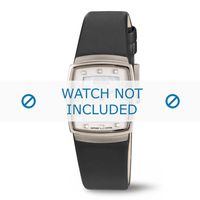 Boccia horlogeband 3237-01 Leder Zwart 20mm