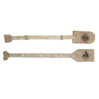 Wanddecoratie DKD Home Decor 130 x 8 x 18 cm Bruin Peddel (2 Stuks)