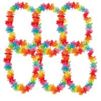 Verkleed Hawaii krans - 12x - in zomerse kleuren - themafeest - zomer
