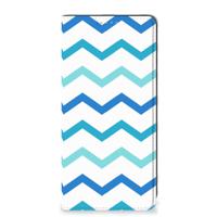 Samsung Galaxy A21s Hoesje met Magneet Zigzag Blauw - thumbnail