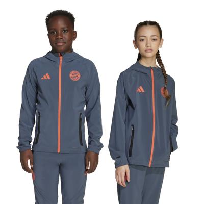 adidas Bayern München Vis Tech Vest 2025-2026 Kids Donkergrijs Oranje