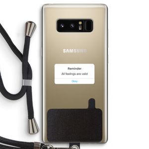 Reminder: Samsung Galaxy Note 8 Transparant Hoesje met koord