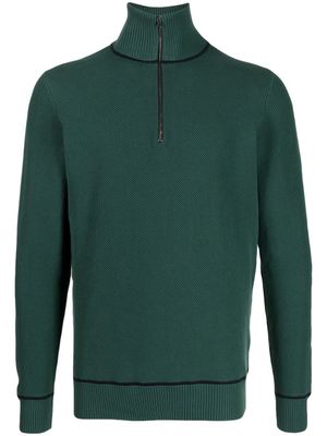 Pringle of Scotland pull à col montant zippé - Vert