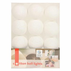 Cottonbal Lichtslinger 10 Bollen (Wit)