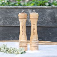 Gegraveerde peper en zoutmolenset met naam - XL
