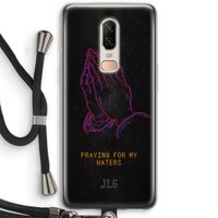 Praying For My Haters: OnePlus 6 Transparant Hoesje met koord