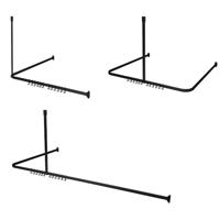 Sealskin Douchegordijnstangset Easy Roll 90x90x90 cm Zwart