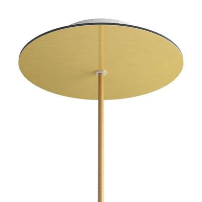 Ronde plafondkap satijnmessing minimalistisch 200mm 1 uitgang