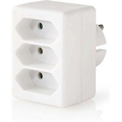 Stopcontact Splitter | 3-weg | Schuko-contactdoos | Wit
