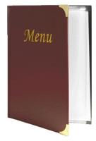 Menukaart securit a4 4 x 2 tassen wijnrood