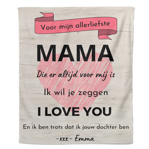 Fleecedeken Moederdag - Mama - Pillow Buddies