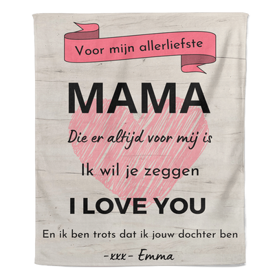 Fleecedeken Moederdag - Mama - Pillow Buddies