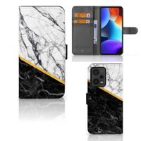 Xiaomi Redmi Note 12 Pro Plus | Bookcase | Marmer Wit Zwart - Origineel Cadeau Man
