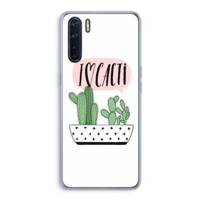I love cacti: Oppo A91 Transparant Hoesje