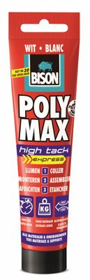 Bison Poly Max High Tack Express Wit Tub 165G*6 Nlfr - 6312640 - 6312640