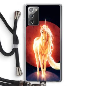 Last Unicorn: Samsung Galaxy Note 20 / Note 20 5G Transparant Hoesje met koord