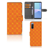 Sony Xperia 10 III Telefoon Hoesje Batik Oranje - thumbnail