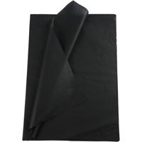 Creativ Company Tissuepapier, vel 50x70 cm, 17 gr, zwart, 10 vel/ 1 doos