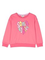 SONIA RYKIEL ENFANT sweat ornementé à logo imprimé - Rose