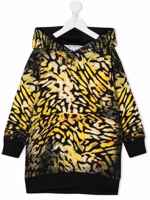 Givenchy Kids robe imprimée à capuche - Noir