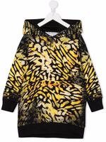 Givenchy Kids robe imprimée à capuche - Noir